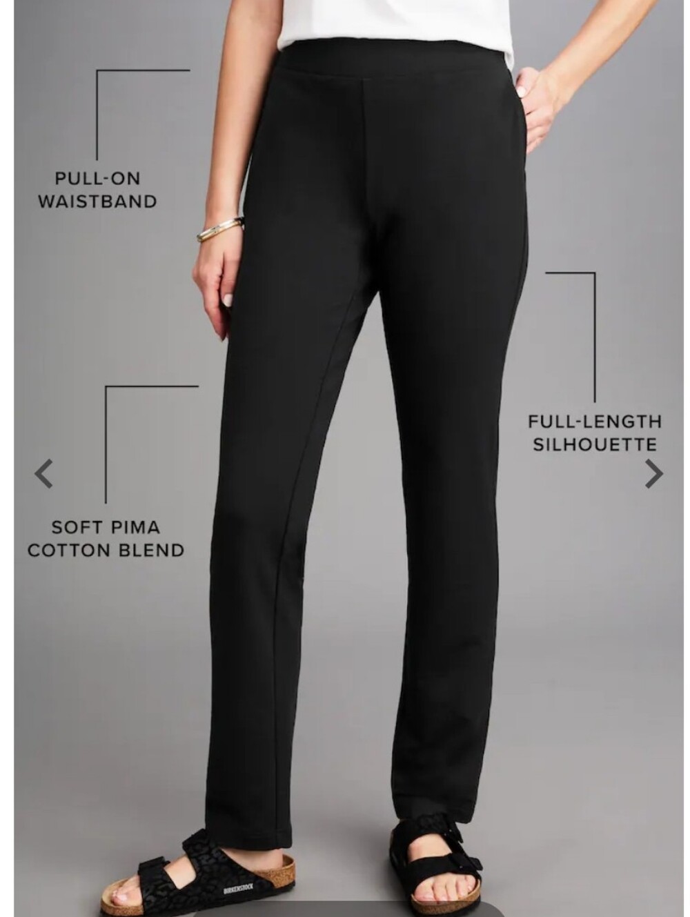 NWT pure jill affinity french terry slim leg Pants Size M Petite